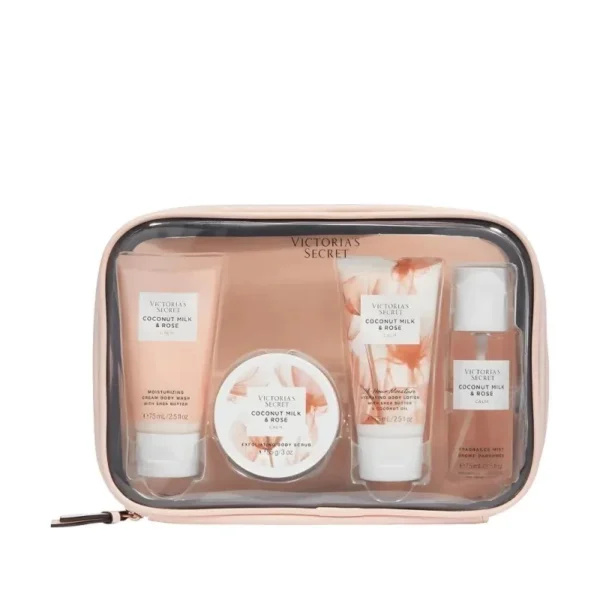 Kit Victoria´s Loção Hidratante 75g, Body Splash 75g, Esfoliante 85g e Creme de Banho 75g COCONUT MILK & ROSE CALM