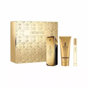 Kit 1 Million Paco Rabanne Perfume Masculino Eau de Toilette 100ml + Travel Size 10ml + Gel de Banho 100ml