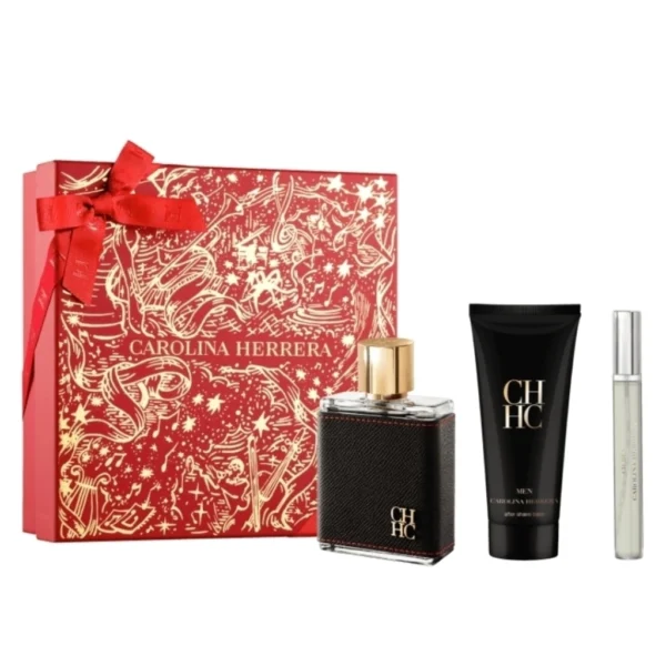 kit CH Men Eau de Toilette Perfume 100ml + Travel Size 10ml + Creme Pos barba 100ml Carolina Herrera