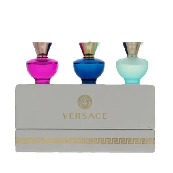 Kit 3 miniatura Versace 5ml Dylan Turquoise, Dylan Blue e Dylan Purple