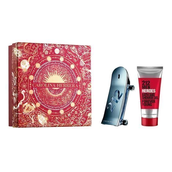 Kit Carolina Herrera 212 Heroes Perfume Masculino Eau de Toilette 90ml + Gel de Banho 100ml
